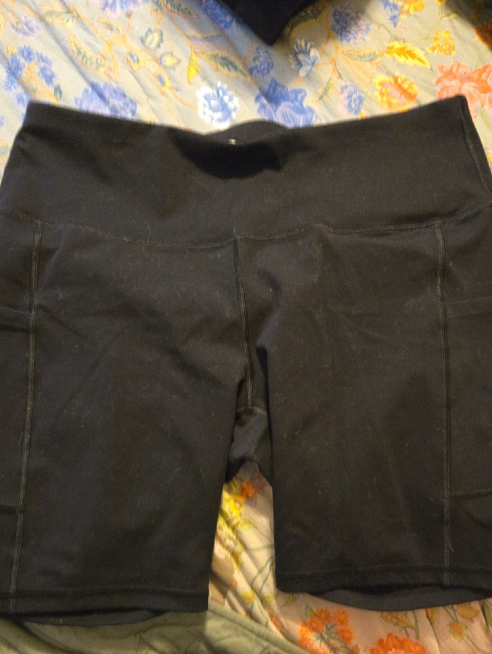 Black Women's Bike Shorts - High Waist Comfort
